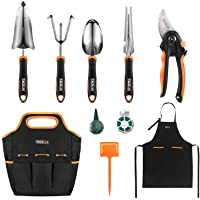 TACKLIFE Herramientas de Jardín el Set- Herramientas de Jardín de Acero Inoxidable con Agarre Ergonómico- Bolsa…